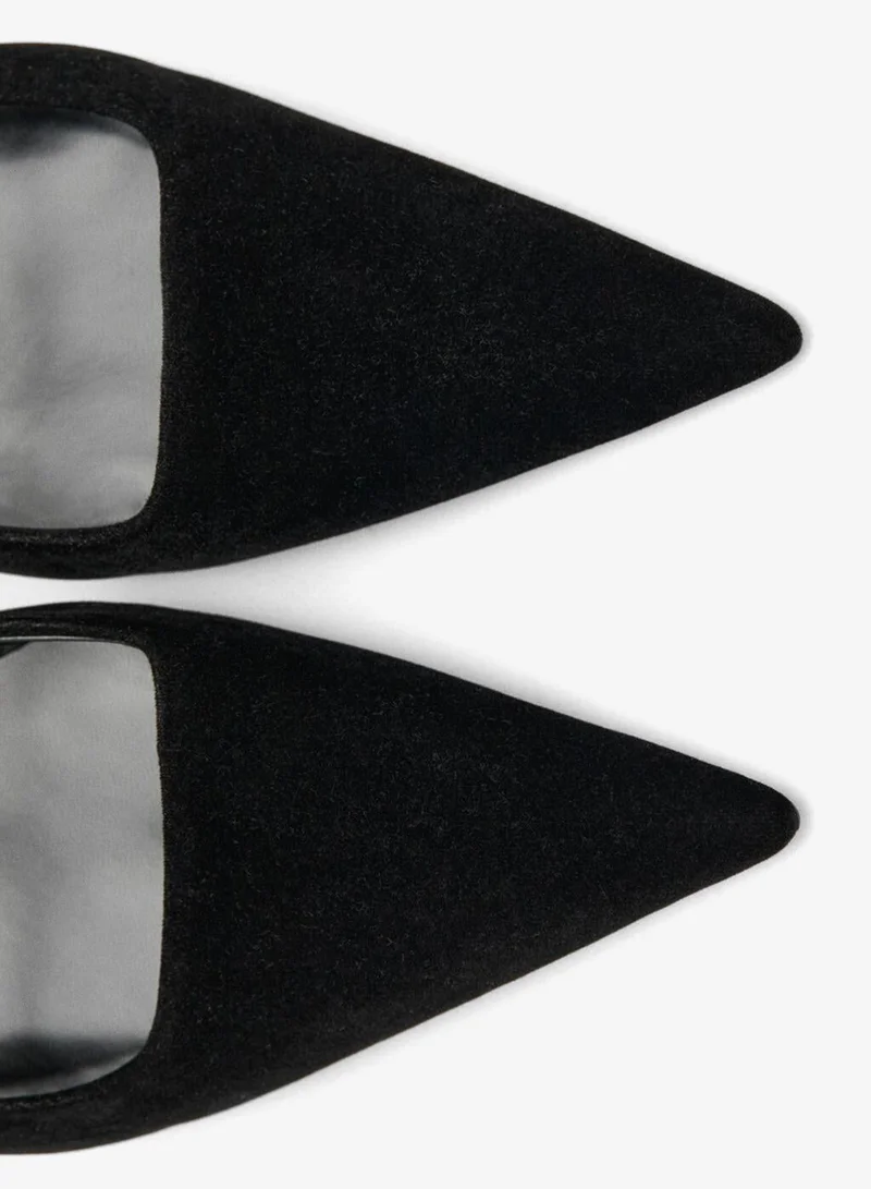 MANGO Velvet heeled shoes