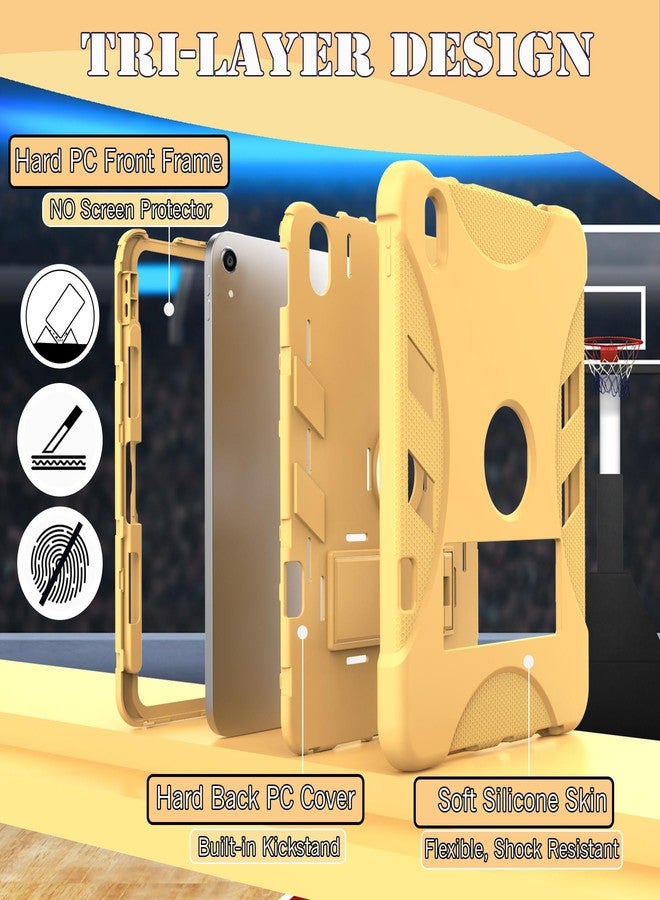Rantice Military-Grade Tested Case for iPad (A16) 11th/10th Generation(2025/2022), Heavy Duty Shockproof Protective iPad Case with Kickstand & Pencil Holder & Child-Safe Design, Yellow - Image 4