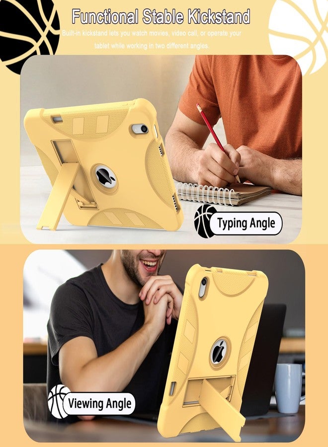 Rantice Military-Grade Tested Case for iPad (A16) 11th/10th Generation(2025/2022), Heavy Duty Shockproof Protective iPad Case with Kickstand & Pencil Holder & Child-Safe Design, Yellow - Image 5
