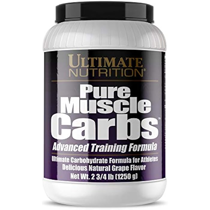 ULTIMATE NUTRITION ألتيميت نيوترشن بيور مصل كاربس - مسحوق الكربوهيدرات المعقدة للطاقة المستدامة - بدون دهون، بدون كوليسترول - سعرات حرارية لزيادة العضلات والرياضيين، عنب، 2.75 باوند - Image 1