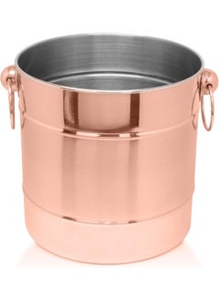 KEDGE Kedge 2 Rib Single Wall Copper Finish Ice Bucket With 2 Kadi, 1.5 Litre Capacity  - Image 1