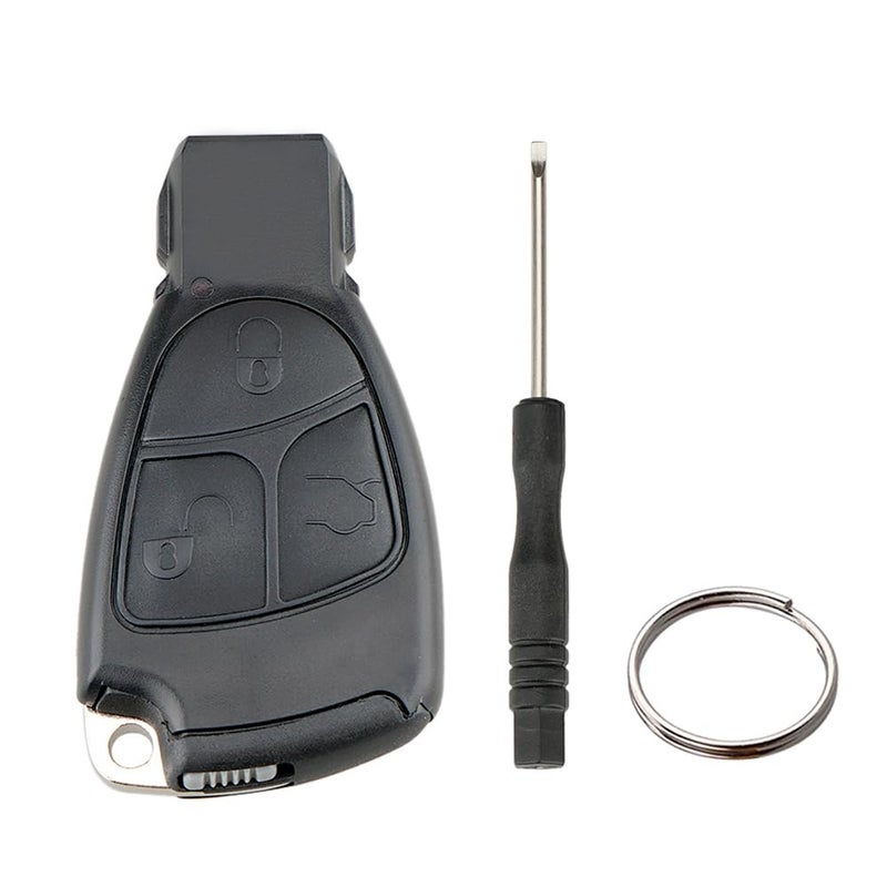 Vailikey 3 Button Remote Control Key Shell Compatible with Mercedes Benz W169 W202 W203 W208 W210 W211 W245 (3 Buttons) - Image 1