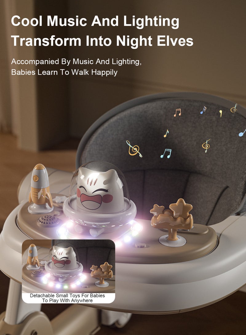 MaBaby 3 In 1 Anti O-Shaped Leg Baby Toddler Walkers, Cute Cartoon Learning Walker With Light, Music And Removable Plate  - Image 3