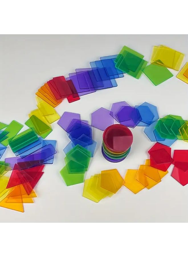 35Pcs Transparent Geometric Shapes STEM Learning Blocks Educational Toys - Image 5