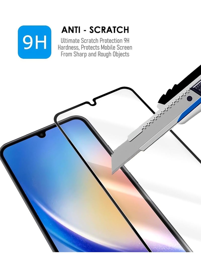 MIGOFAST Samsung Galaxy A35 5G Tempered Glass Screen Protector full Glue Edge to Edge Glass Anti-shatter 9H Hardness Scratch Proof Compatible - Image 3