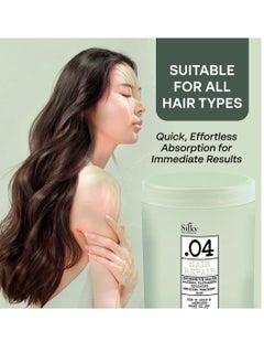 SILKY SILKY .04 Intensive Hair Repair Mask - Deep Conditioning Treatment with Argan Oil, Amino Acids, & Rice Protein - Hair Repair Treatment for Dry & Damaged Hair with Balanced PH Levels - 33.8oz  - Image 3
