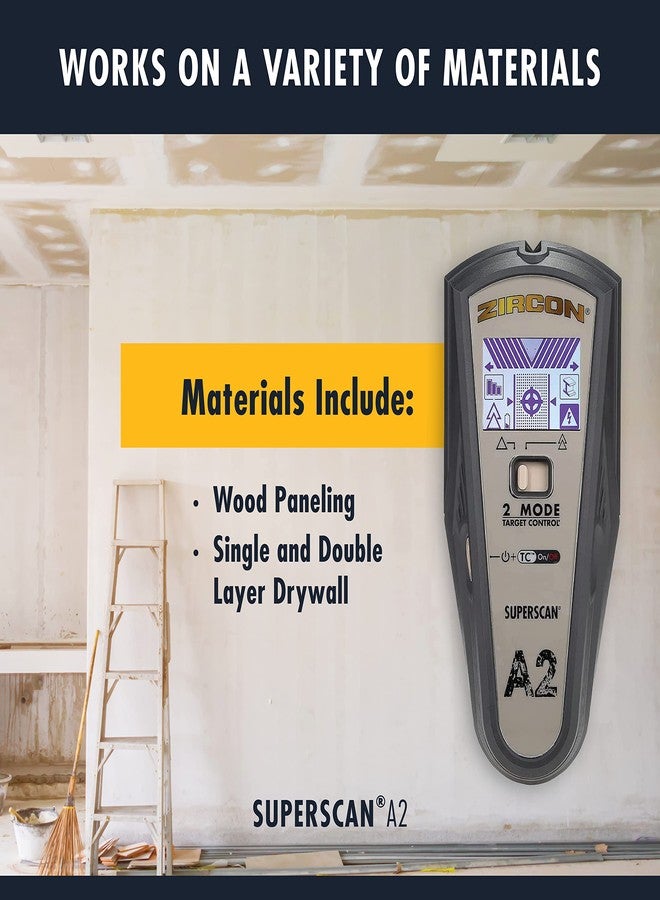 Zircon SuperScan A2 Advanced Stud Finder with 2 Mode Target Control, StudScan and DeepScan Mode - Image 5