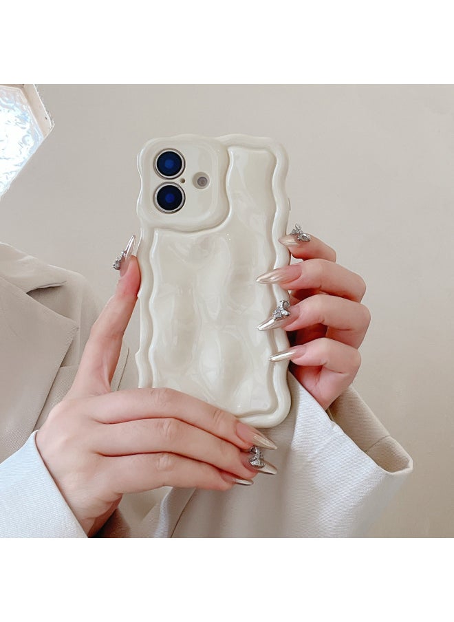 Generic - Ins Niche Water Ripple For IPhone15pro Max Mobile Phone Case Apple 16 14/13 Advanced Sense-Color:Xym Wave Meteorite Cream Purple-Applicable Models:14pro (without Packaging) - Image 1