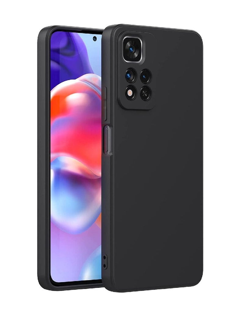 Olliwon Protective Camera Protection Soft Silicone Case Cover For Xiaomi Redmi Note 11 Pro+ 5G Black - Image 1