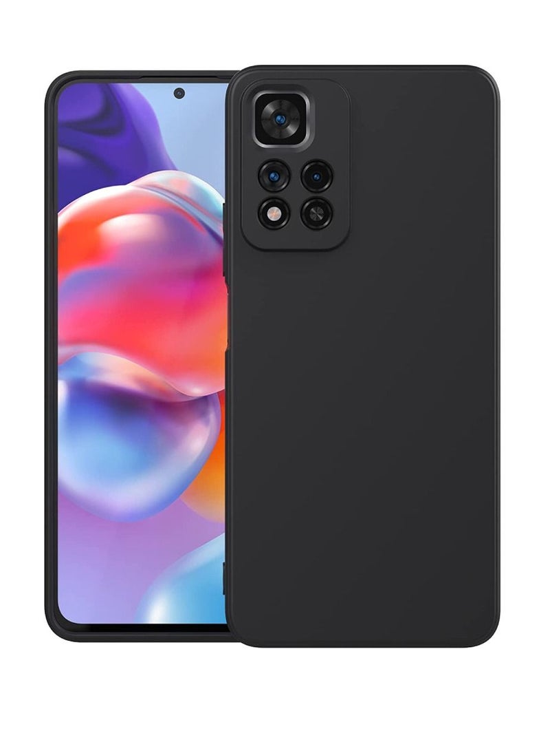 Olliwon Protective Camera Protection Soft Silicone Case Cover For Xiaomi Redmi Note 11 Pro+ 5G Black - Image 2