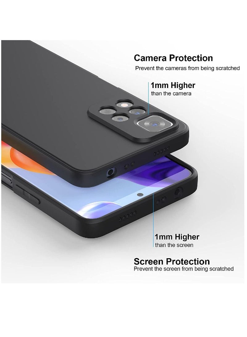Olliwon Protective Camera Protection Soft Silicone Case Cover For Xiaomi Redmi Note 11 Pro+ 5G Black - Image 5