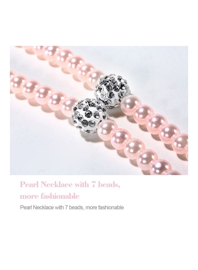 NIBEMINENT Pearl Necklace Stereo Earphones With Microphone Multicolour - Image 3