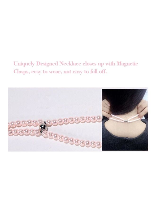 NIBEMINENT Pearl Necklace Stereo Earphones With Microphone Multicolour - Image 4