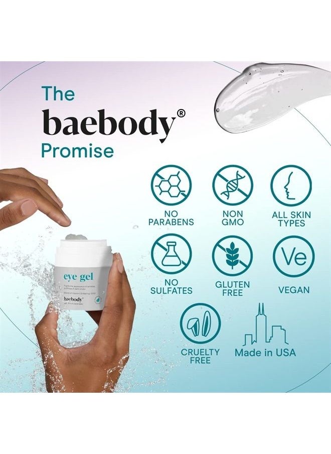 Baebody - Critically Acclaimed Eye Gel Balm Treatment Products, Under Eye Cream for Dark Circles and Puffiness, Eye Bags Treatment Women & Men, Peptide & Aloe 1.7 Fl Oz - Image 1