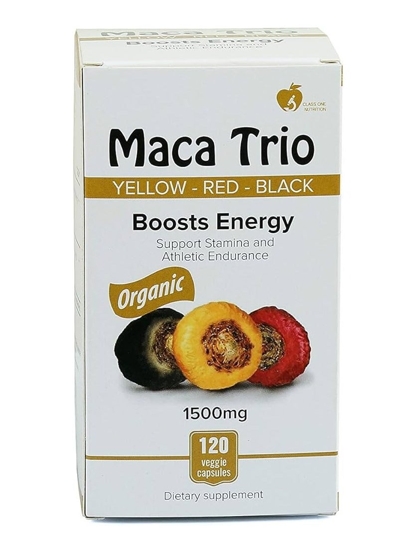 Maca Trio Organic Black,Yellow,Red Root Capsules -1500mg,120 Pieces - pzsku/Z3810A3BF39A100C08092Z/45/_/1733409529/13dec716-8b02-46e4-937d-e879edcb6cb6