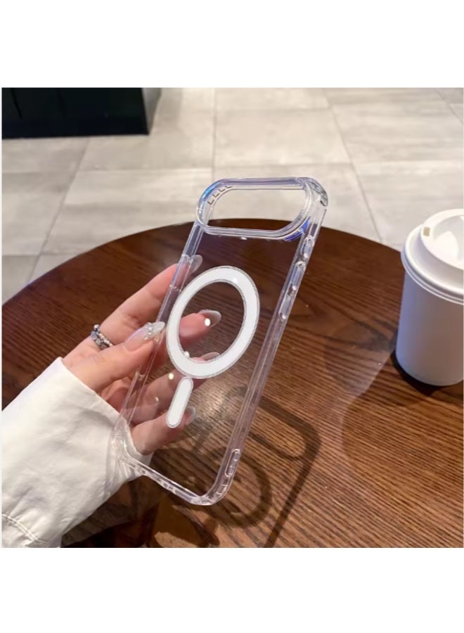 جراب مغناطيسي لهاتف آيفون 17 برو ماكس، متوافق مع تقنية MagSafe، مقاوم للاصفرار، حماية عسكرية، غطاء مغناطيسي شفاف رفيع مقاوم للصدمات لهاتف آيفون 17 برو ماكس 6.9 بوصة، غطاء أو جراب لهاتف آيفون 17 برو ماكس - Image 5