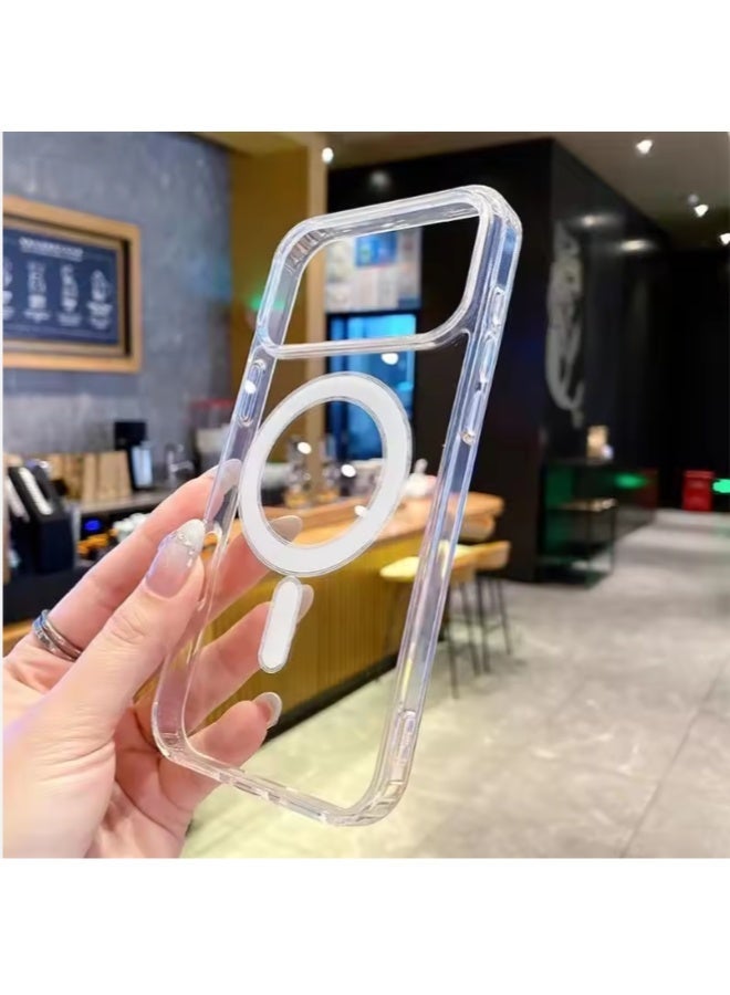 iPhone 17 Pro Max Magnetic Clear Case 6.9 Inch | MagSafe Compatible Phone Cover | Shockproof Slim Design | Anti Yellowing Back Cover | Military Grade Protection | Transparent Cover - Image 3