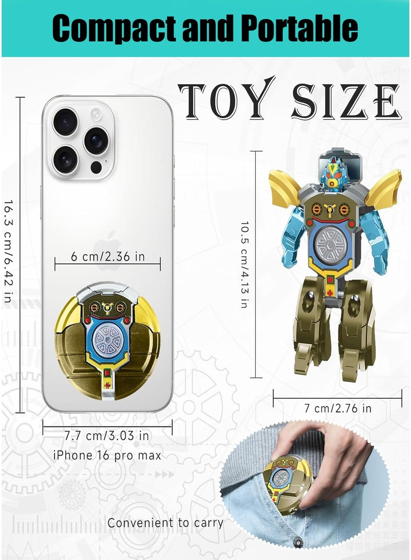 هيروكس لعبة سبينر، لعبة روبوت 2 في 1، تخفف التوتر والقلق، لعبة لتخفيف التوتر بأطراف الأصابع، لعبة للكبار، دوران سلس، أخضر فاتح - Image 5