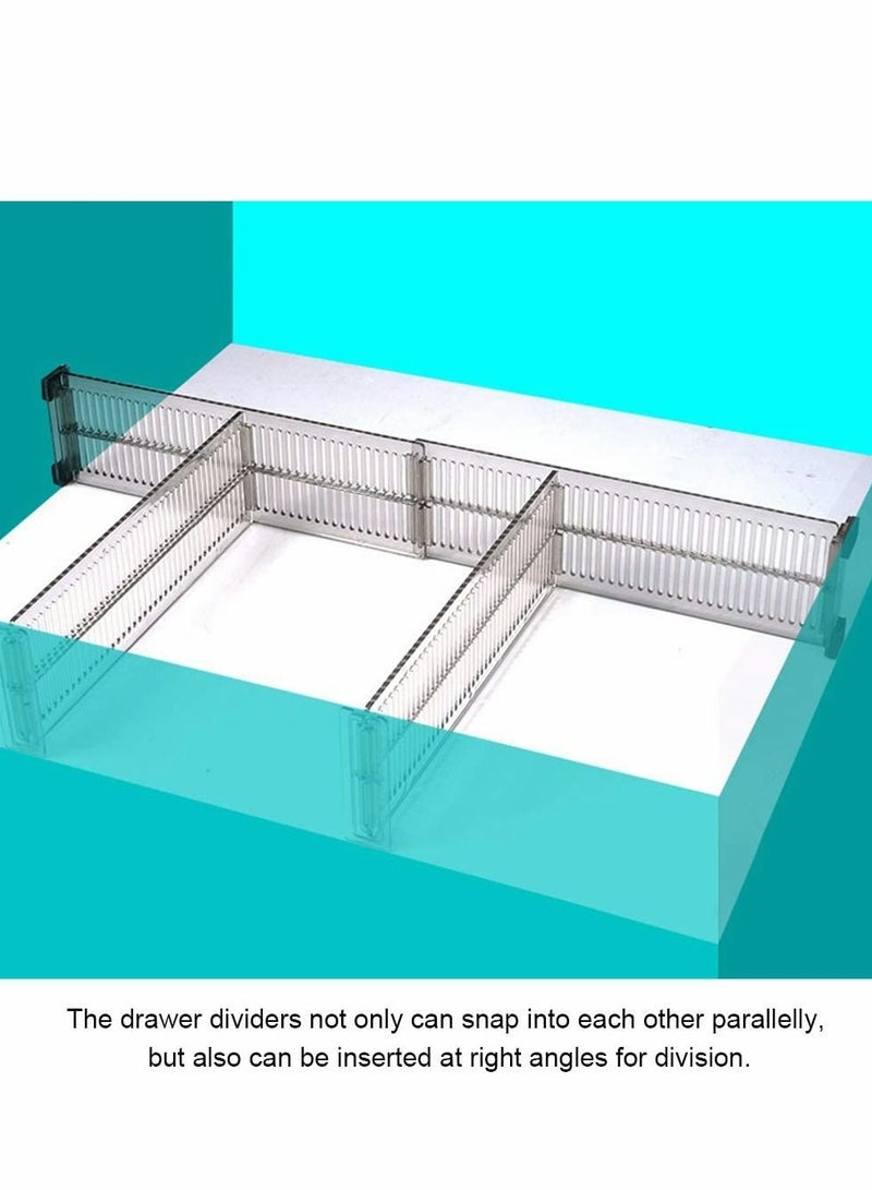 SYOSI Drawer Dividers 4 Pack, Dresser Drawer Organizers Separators Expandable 51-27.5cm for Divide Kitchen Utensils Clothes, Multi Kitchen Drawer Organisers for Bathroom Bedroom Office Dresser - Image 5