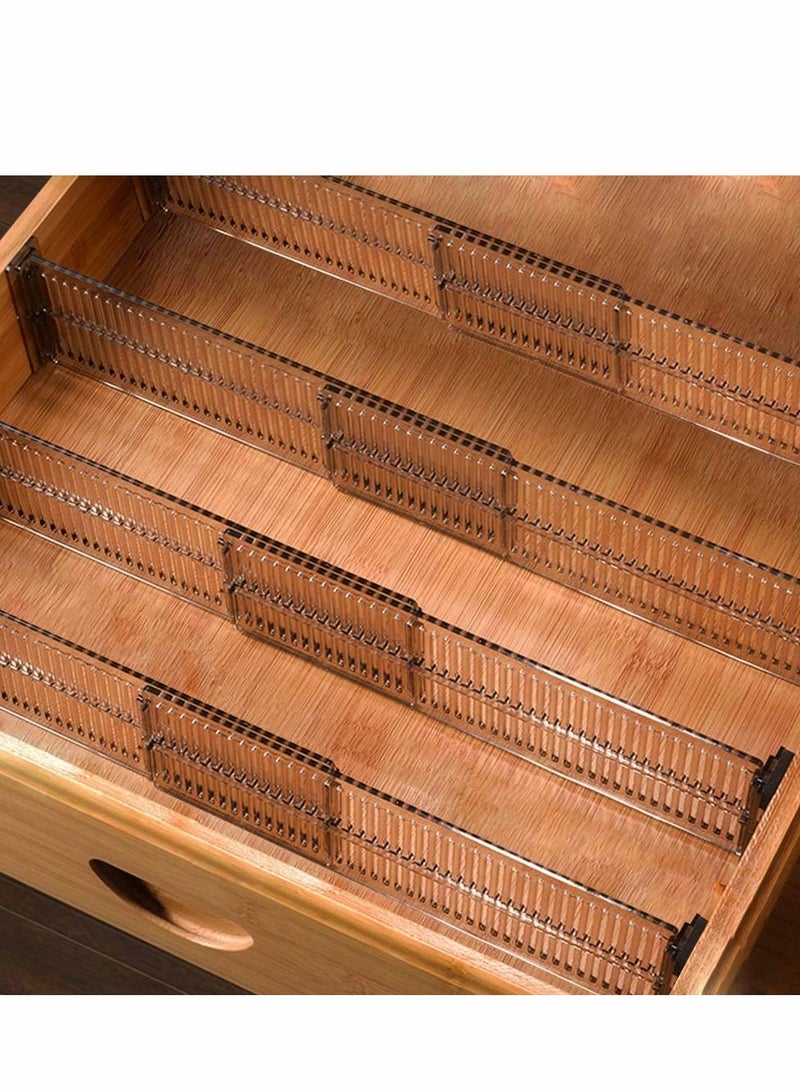 SYOSI Drawer Dividers 4 Pack, Dresser Drawer Organizers Separators Expandable 51-27.5cm for Divide Kitchen Utensils Clothes, Multi Kitchen Drawer Organisers for Bathroom Bedroom Office Dresser - Image 1