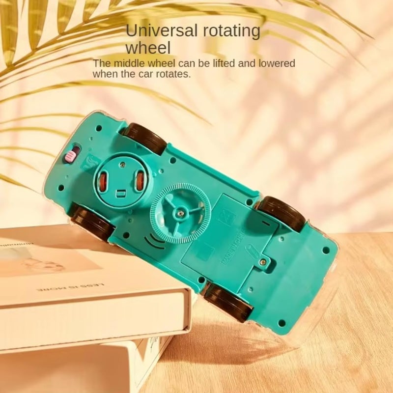 Storio محاكاة تروس ثلاثية الأبعاد الشفافة للحافلة والسيارة | دوران 360 درجة | ميزة التوجيه التلقائي | ألعاب حافلات ميكانيكية تفاعلية مع أضواء وأصوات للأطفال الأولاد والبنات - Image 4