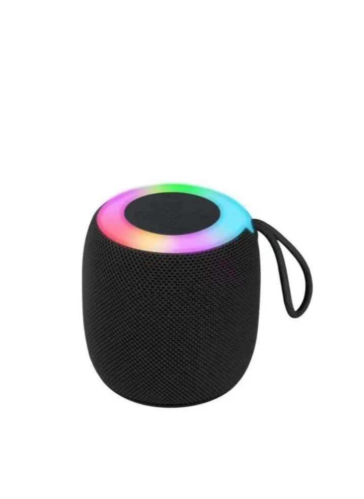 Generic - Wireless Bluetooth Speaker Subwoofer Outdoor Portable Car Home Atmosphere Desktop Small Mini Speaker with RGB light support Radio ,TF card, flash memory - Black - Image 1