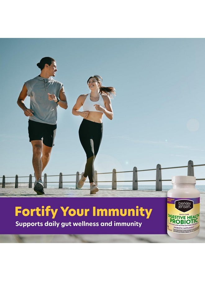 Berkley Jensen - berkley jensen Daily Care Digestive Health Probiotics for Women & Men - Advanced Formula with Lactobacillus Rhamnosus GG & Lactobacillus Acidophilus - for Immune Support & Gut Health - 80 Capsules - Image 1