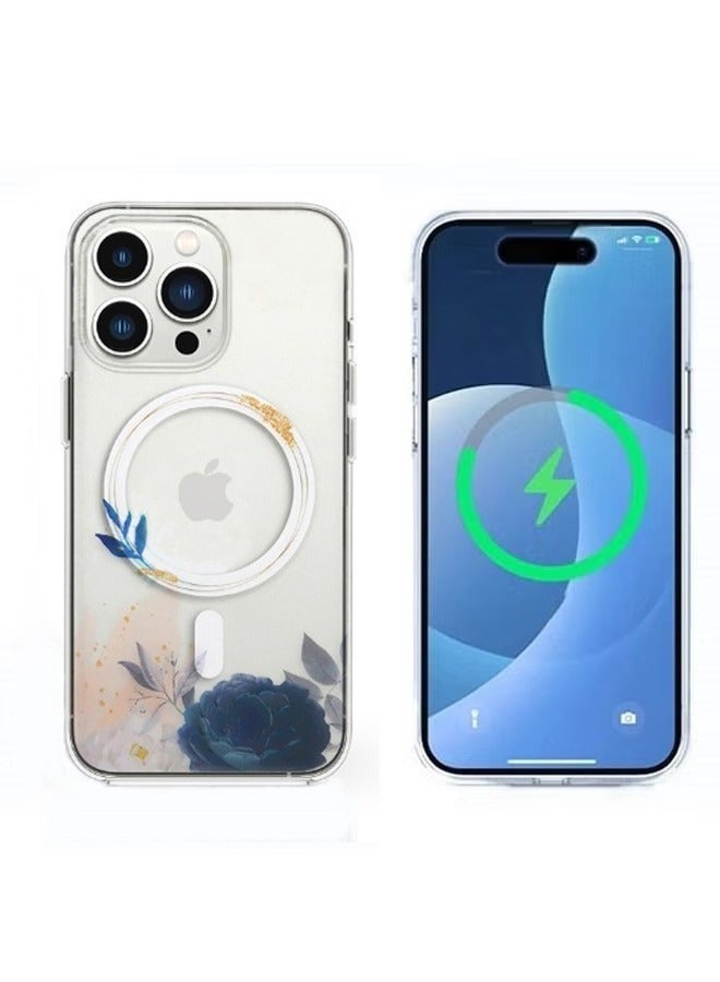 فريق ديلوكس اي فون 15 برو طباعة الهاتف المحمول حالة شفافة المغناطيسي الهاتف المحمول حالة [ سوبر مقاومة الأصفر ] ، صدمة واقية من الدرجة العسكرية ملحقات الهاتف المحمول الغطاء الخلفي ، تنطبق على اي فون 15 برو - Image 1