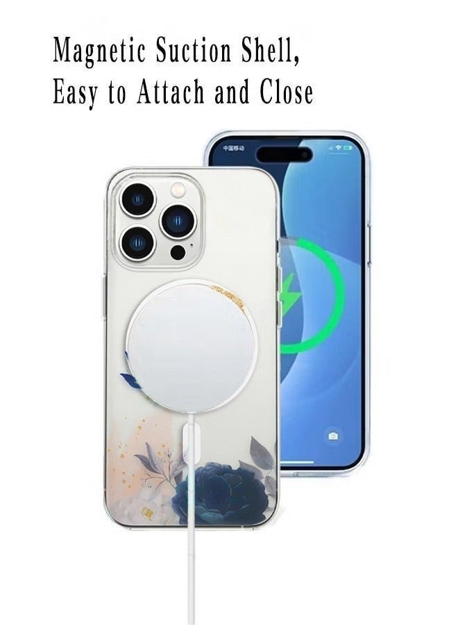 فريق ديلوكس اي فون 15 برو طباعة الهاتف المحمول حالة شفافة المغناطيسي الهاتف المحمول حالة [ سوبر مقاومة الأصفر ] ، صدمة واقية من الدرجة العسكرية ملحقات الهاتف المحمول الغطاء الخلفي ، تنطبق على اي فون 15 برو - Image 3