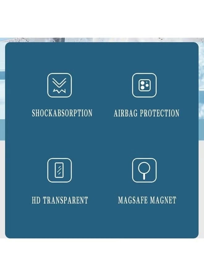 فريق ديلوكس اي فون 15 برو طباعة الهاتف المحمول حالة شفافة المغناطيسي الهاتف المحمول حالة [ سوبر مقاومة الأصفر ] ، صدمة واقية من الدرجة العسكرية ملحقات الهاتف المحمول الغطاء الخلفي ، تنطبق على اي فون 15 برو - Image 5