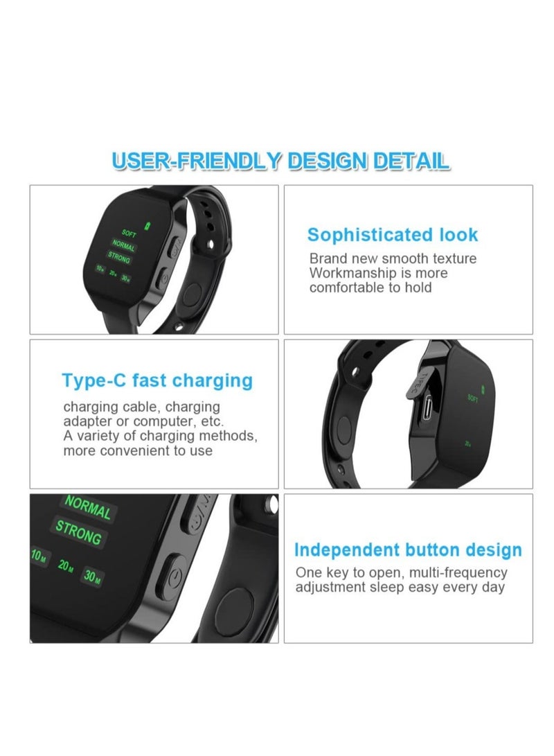 Captaintech Sleep Aid Wristband Watch Device, Portable Microcurrent Sleep Technology Aid Machine, for Improve Sleep Microcurrent Pulse Sleeping Aid Instrument, Fast Asleep, Relief Relax Stress (Black) - Image 5