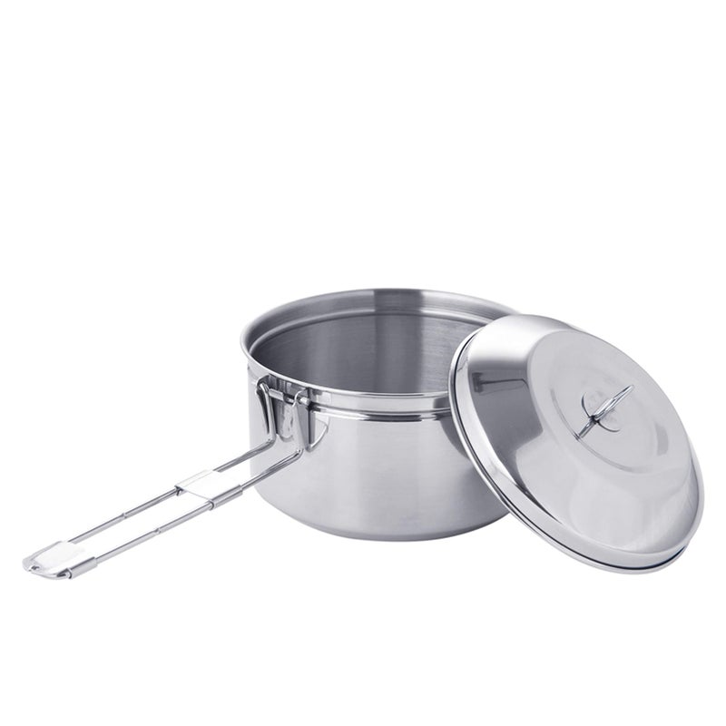 Fire-Maple Antarcti 1.0 Liter Stainless Steel Camping Bowls with Locking Lid, Camping Cook Pot Folding Handle - Image 3