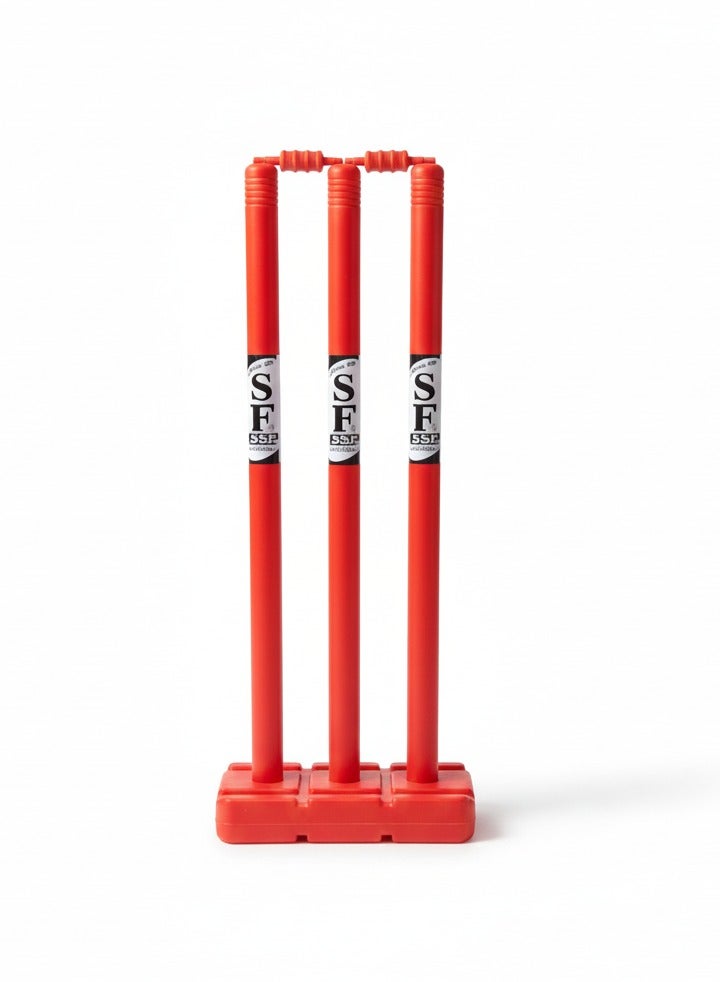 اس اف جذوع كريكيت مع دعامات - قاعدة ثابتة، متينة وناعمة الملمس لمباريات جميع المستويات - Image 1