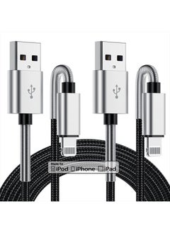 2Pack 10ft iPhone Charger Cable, [ Apple MFi Certified ] Long Lightning Cable 10 Foot, High Fast 10 Feet Apple Charging Cable Cord for Apple iPhone 14/14 Pro Max/13 Mini/12/11/XS/XR/8/7Plus/6s/5s iPad