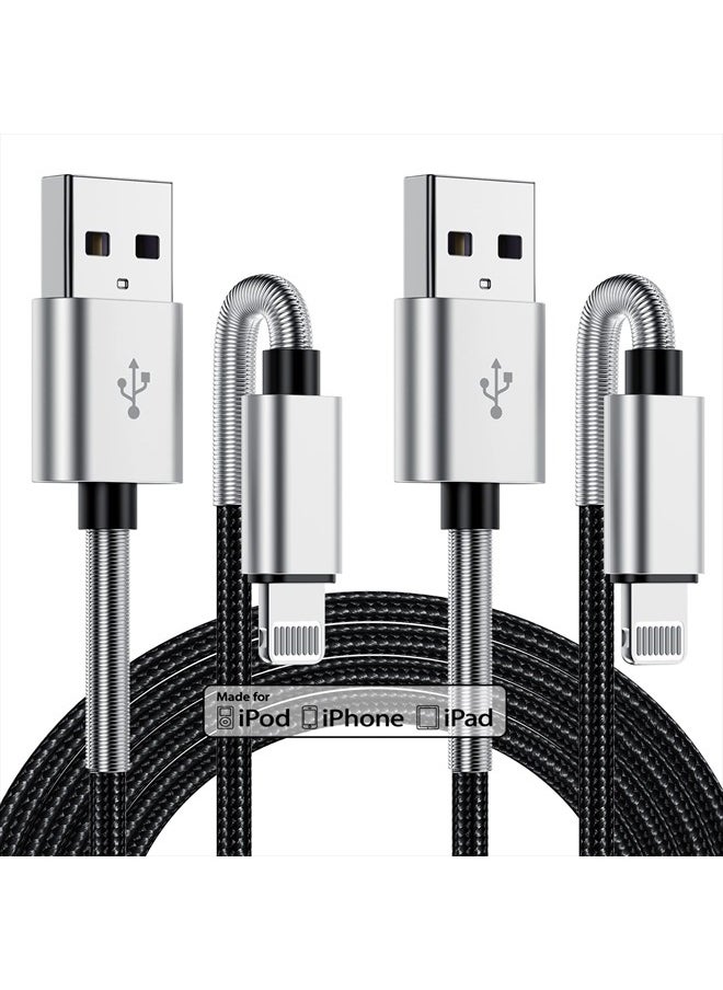 Kitminun - 2Pack 10ft iPhone Charger Cable, [ Apple MFi Certified ] Long Lightning Cable 10 Foot, High Fast 10 Feet Apple Charging Cable Cord for Apple iPhone 14/14 Pro Max/13 Mini/12/11/XS/XR/8/7Plus/6s/5s iPad - Image 1