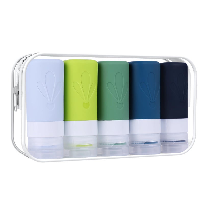 INSFIT Travel Bottles for Toiletries TSA Approved 2oz Travel Size Toiletries BPA Free Leak Proof Squeezable Silicone Tubes Travel Essentials for Shampoo Conditioner Lotion Soap - Image 2
