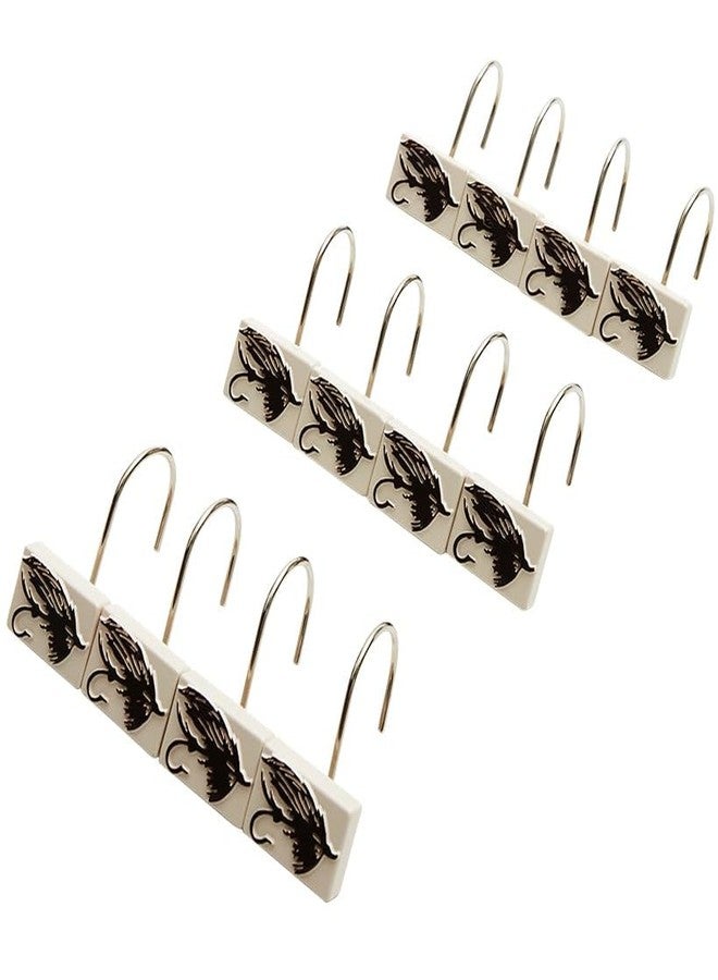 The Lakeside Collection Fly Fishing Bath Collection - Set of 12 Shower Hooks - Image 2