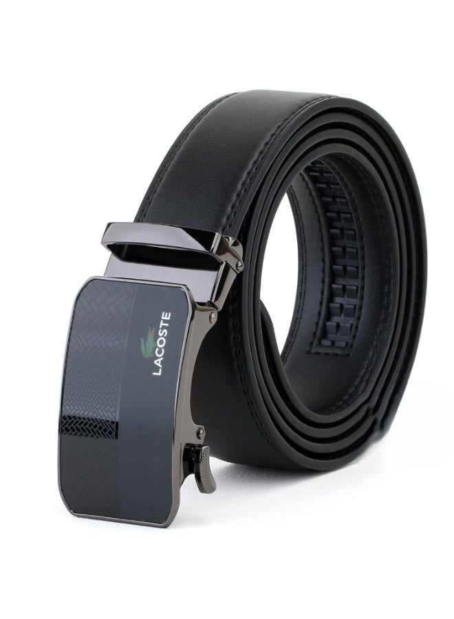 Lacoste Men’s Black Genuine Leather Wallet and Belt Gift Set – Premium Designer Accessory Set - Image 3