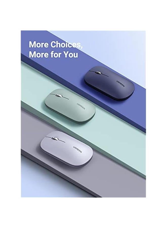 Wireless Mouse Silent Computer Mice Slim Noiseless Mouse for Laptop with 2.4G USB Adapter Ultrafast Scrolling Tablet Mice 4 Adjustable DPI Compatible with PC HP Lenovo ASUS Dell Smart TV-Grey - Image 5