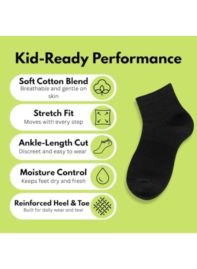 turtees Kids Ankle Socks Multipack | Soft Cotton Blend | Stretch Fit | Breathable & Comfortable | Daily Wear Socks for Toddlers & Kids - Image 3