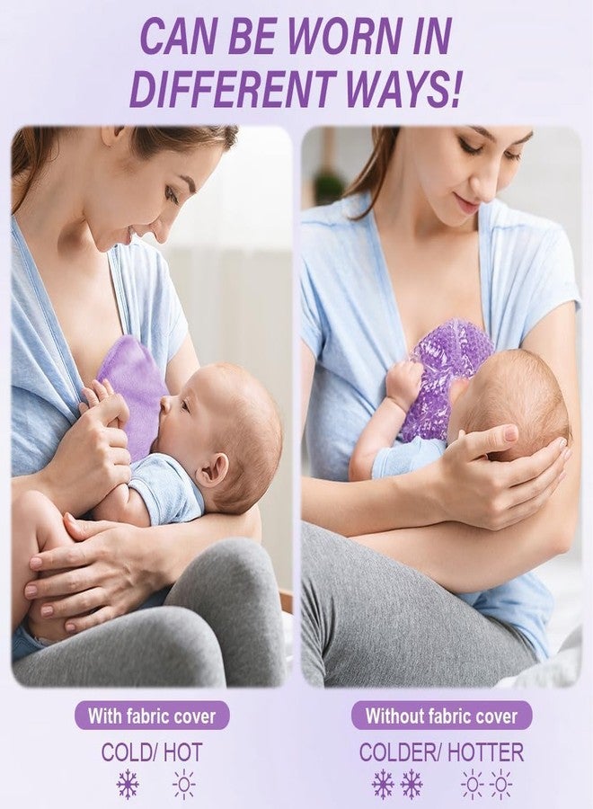 Suicune Breast Therapy Packs, Cold & Hot Breast Pads,Postpartum Breastfeeding Relief, for Nipple Pain Relief, Mastitis, Engorgement, 2 Pack Gel Pads with 2 Soft Covers - Image 2