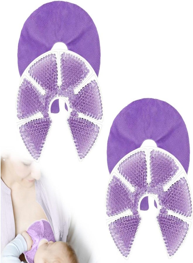 Suicune Breast Therapy Packs, Cold & Hot Breast Pads,Postpartum Breastfeeding Relief, for Nipple Pain Relief, Mastitis, Engorgement, 2 Pack Gel Pads with 2 Soft Covers - Image 1