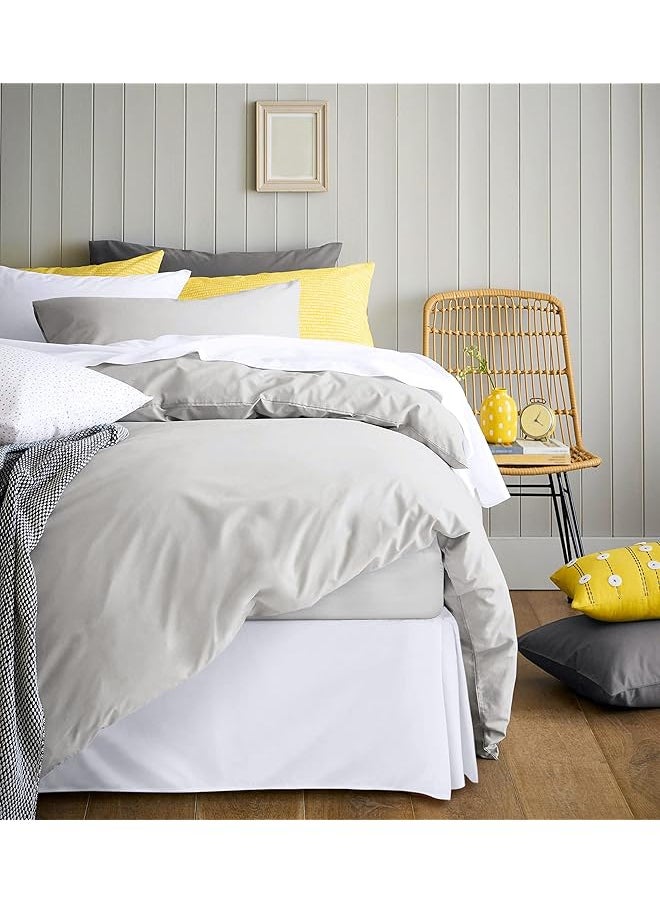 erorex - King Bed Skirt Soft Quadruple Pleated Ruffle Easy Fit With 16 Inch Tailored Drop Hotel Quality Shrinkage And Fade Resistant King White - Image 1