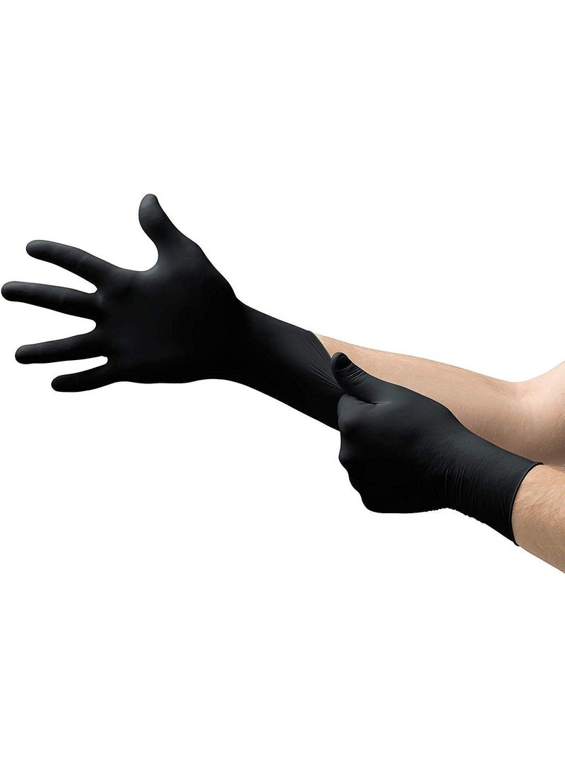 100-Piece Nitrile Powder Free Gloves Set Black M - Image 2