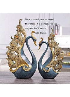 Creative Swan Couple Figurine Statue Sculpture for Home Decoration ,Animal Ornament Arts and Crafts Living Room, Bedroom, Office Desktop, Cabinets… (Blue) - pzsku/Z3811965C022C2F346FC3Z/45/_/1725562711/82b875eb-b56b-4033-a354-5d96c459df5c