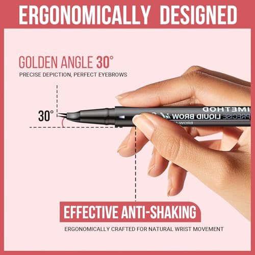 iMethod Curved Eyebrow Pen - Eyebrow Pencil, Brow Pencil 2-in-1 Dual-Ended Microblading Eyebrow Pen with Micro-Fork-Tip and Precise Brush-Tip Create Natural Hair-Like Brows, Last All-Day, Dark Brown - Image 2
