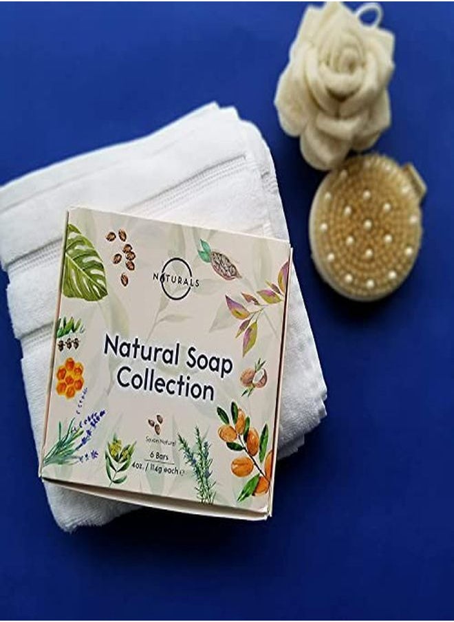 O Naturals 6 Piece Moisturizing Body Wash Bar Soap Collection. Face Soap Acne Soap 100% Natural Organic Ingredients & Therapeutic Essential Oils. Vegan Gift Set Triple Milled Women & Men 4Oz Each  - Image 3