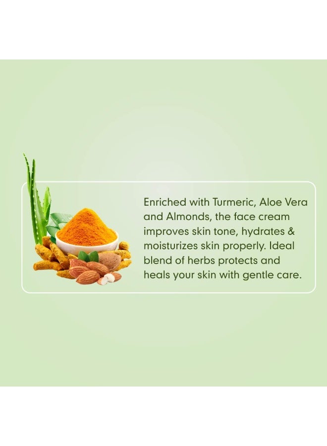 Roop Mantra Face Cream For Hydrate And Moisturize Skin, Inflammation, And Improve Skin Tone | Ayurvedic Cream With Aloe Vera, Turmeric, Cucumber, Neem, And Chandan | 60 Gm - Pack Of 2 - Image 4