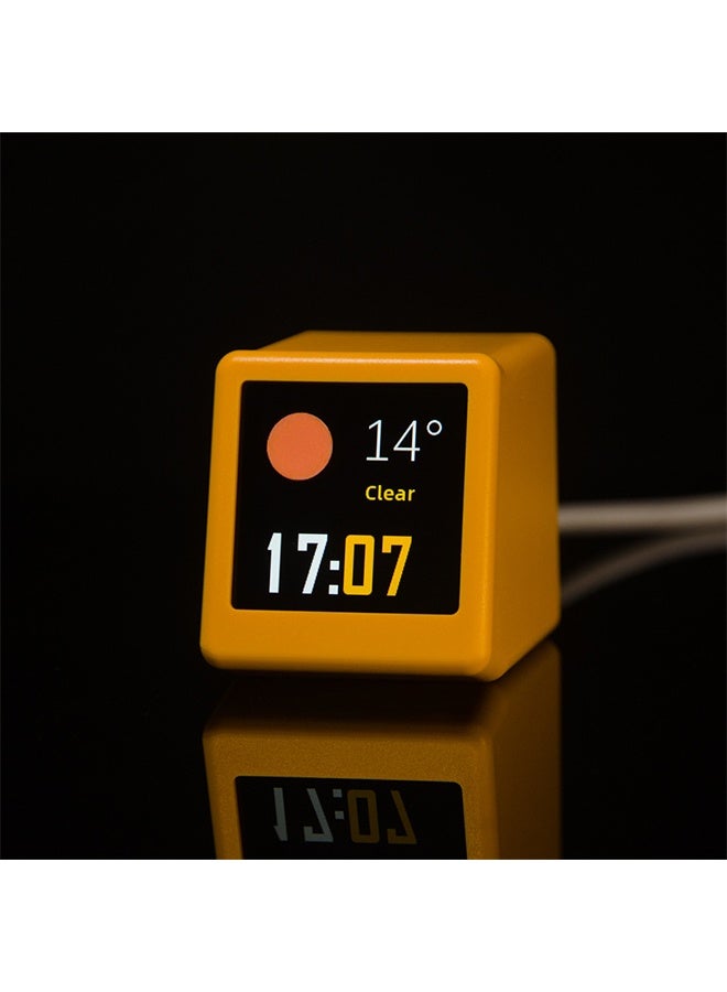 DAKS Digital Alarm Clock with WiFi Smart Weather Station and Air Quality Monitor – Real-Time Weather, Indoor Temperature, Humidity, Wind Speed Display, Calendar, and Smart Desktop Clock for Home, Bedroom, and Office - Image 2