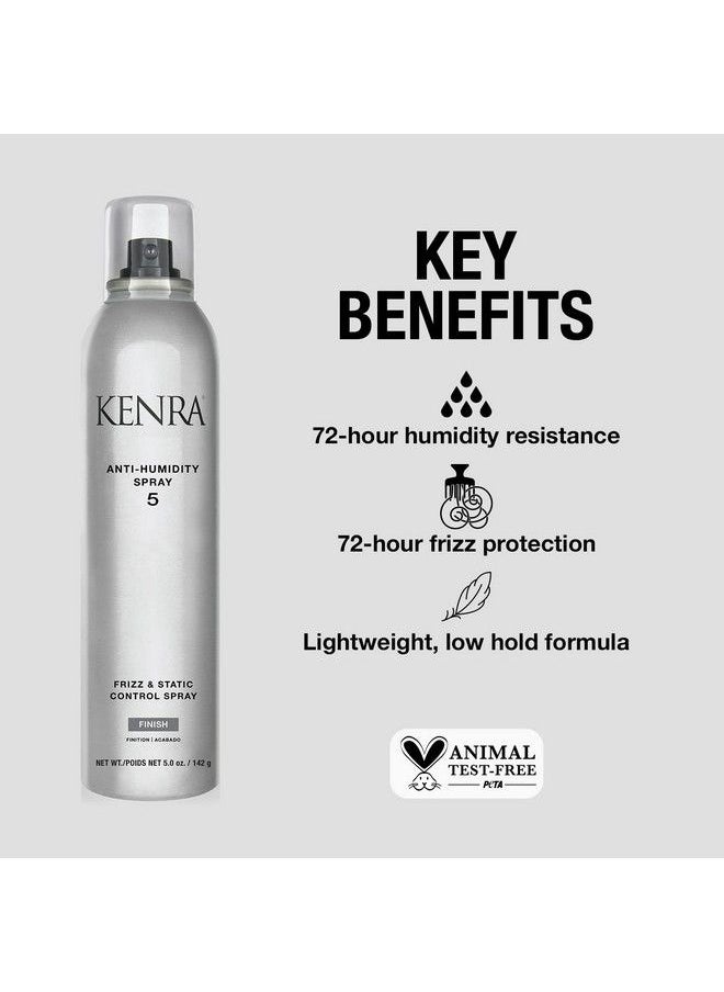 Kenra Professional بخاخ كينرا المضاد للرطوبة 5 | بخاخ للتحكم في التجعد والكهرباء الساكنة | مقاومة الرطوبة والحماية لمدة 72 ساعة | تركيبة خفيفة الوزن ذات ثبات منخفض | حماية حرارية | 5 أونصة  - Image 3
